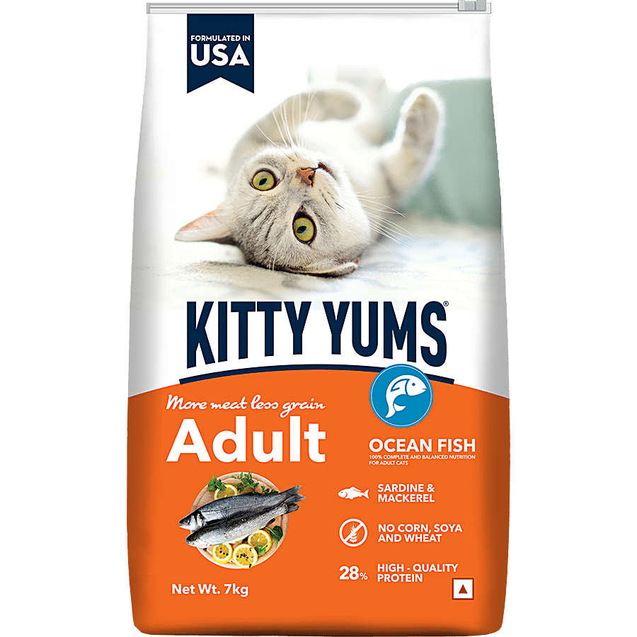 Kitty Yums Dry Cat Food - Ocean Fish Like Sardines & Mackerel