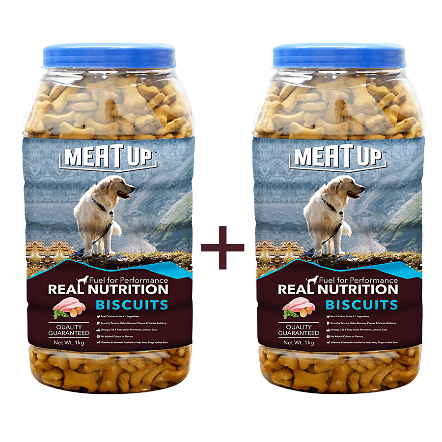 Meat Up Real Nutrition Biscuits - With Chicken Flavour