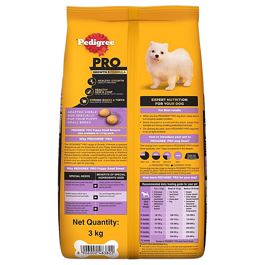 Pedigree PRO Puppy (2 to 9 Months) Small Breed Dry Dog Food