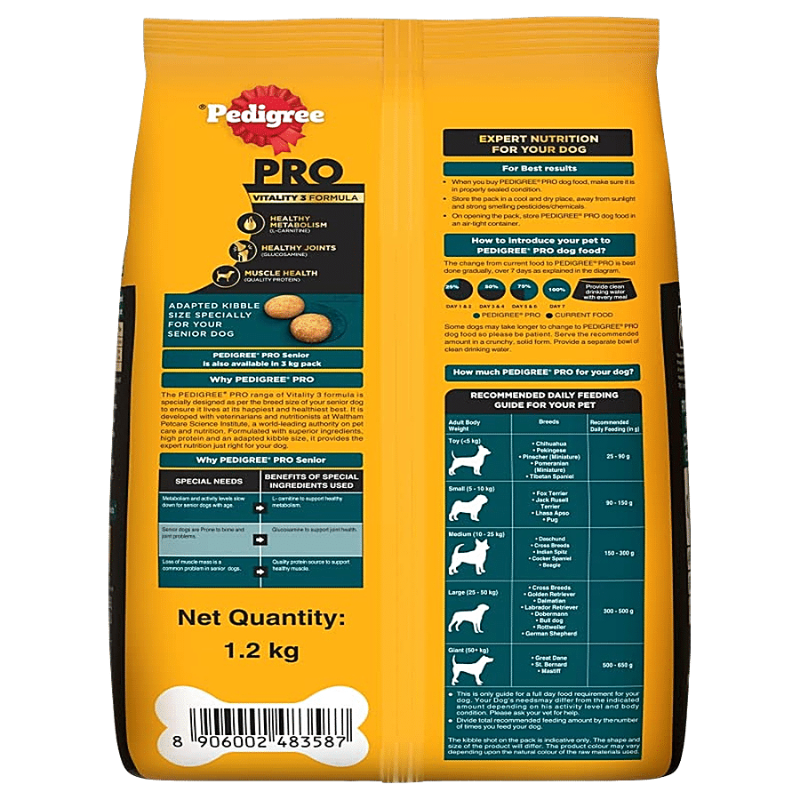 Pedigree PRO Senior (7+ Years) Dry Dog Food