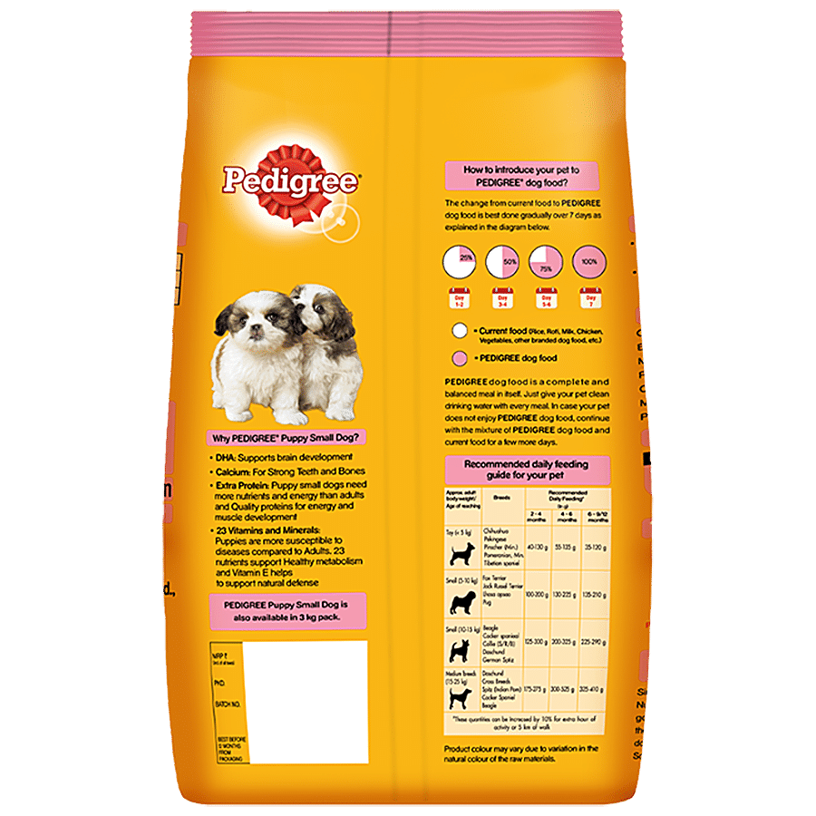 Pedigree Puppy Small Dog Dry Food - Lamb & Milk Flavour