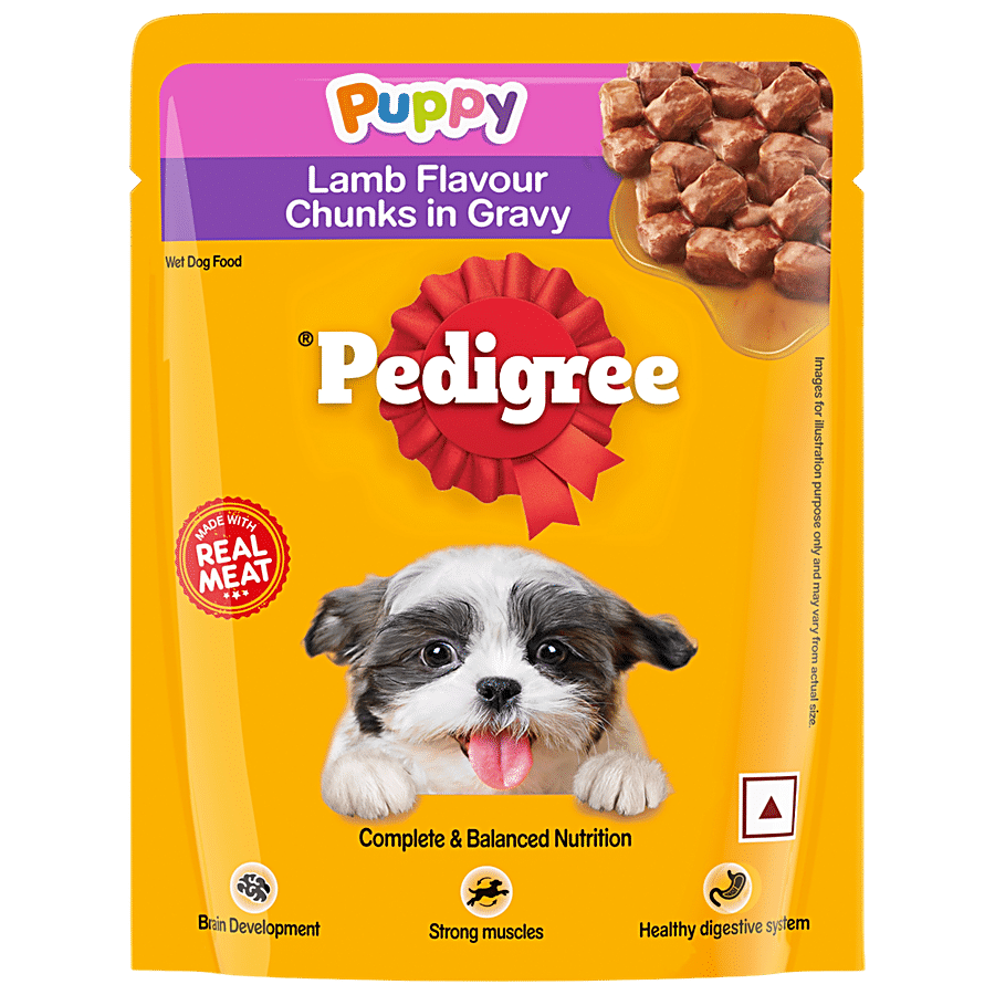 Pedigree Puppy Wet Dog Food - Lamb Flavour Chunks In Gravy