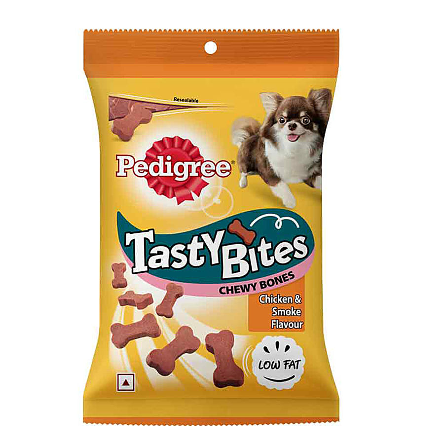 Pedigree Tasty Bites Chewy Bones Dog Treat - Low Fat