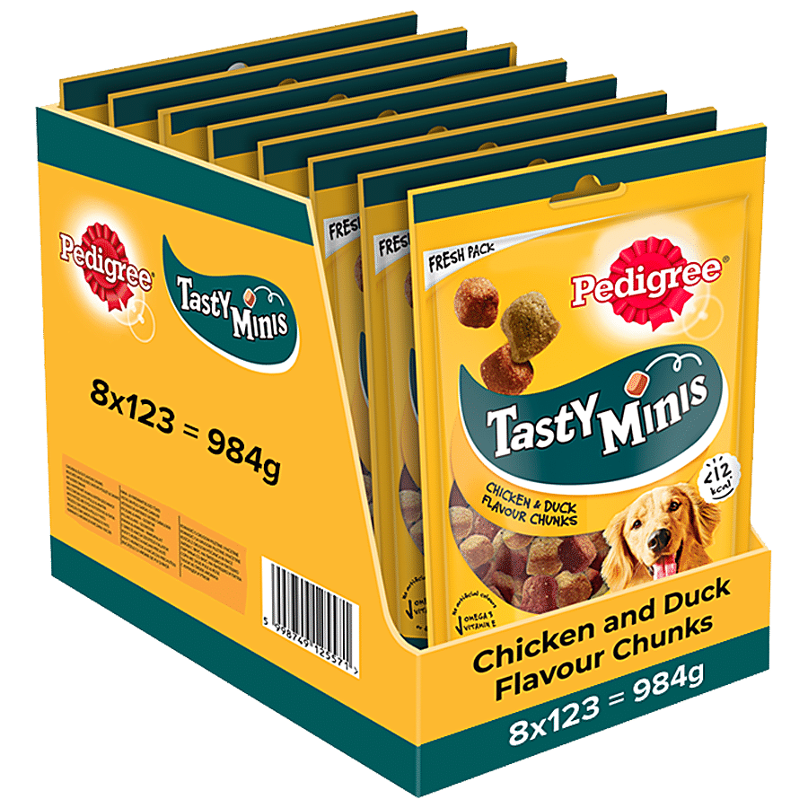 Pedigree Tasty Minis Adult Dog Treat - Chicken & Duck Flavour Chunks