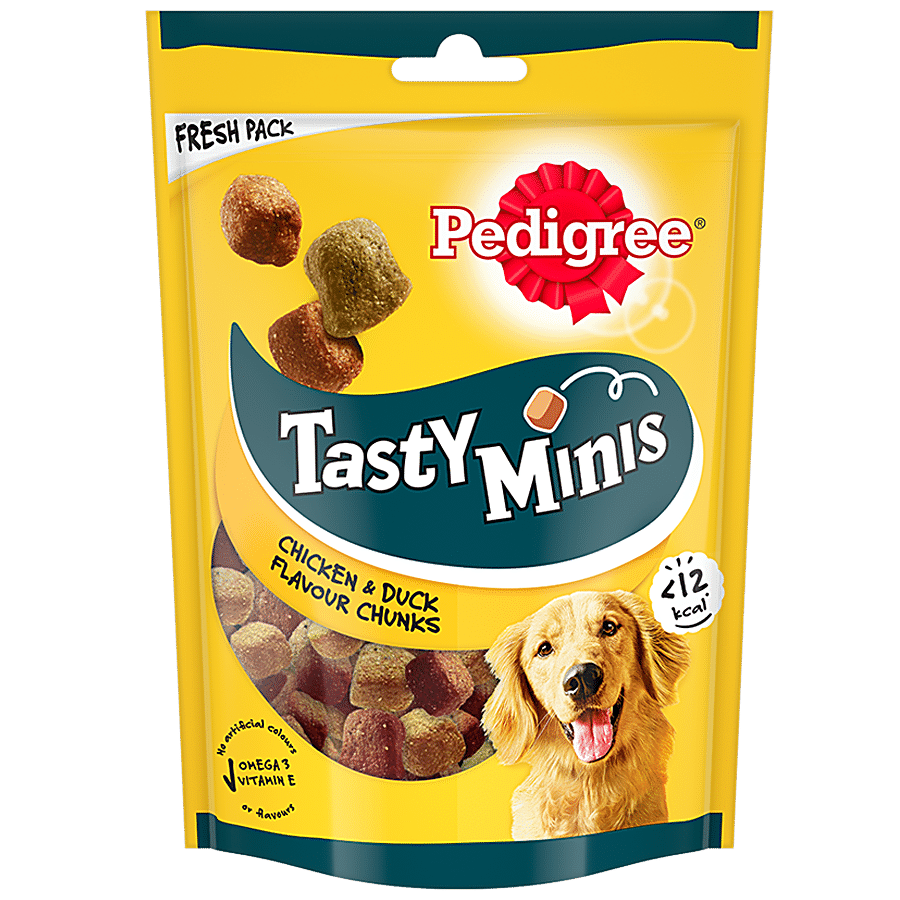 Pedigree Tasty Minis Cubes Adult Dog Treat - Chicken & Duck Flavour Chunks