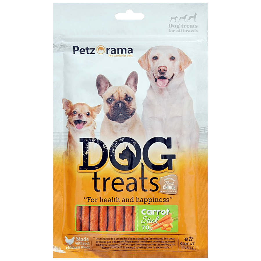 Petzorama Dog Treats Carrot Sticks - Rich In Nutrients & Vitamins