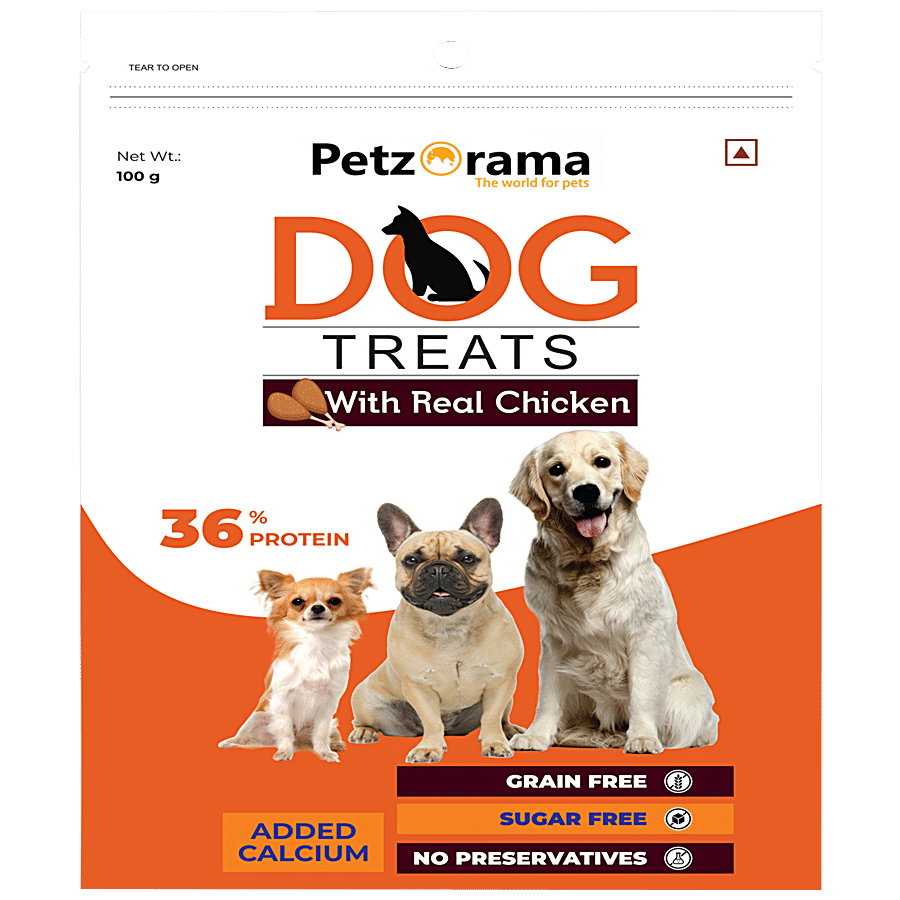 Petzorama Dog Treats With Real Chicken - 36% Protein