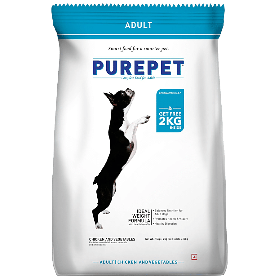 Purepet Chicken & Vegetables Dry Dog Food - Ideal Weight Formula