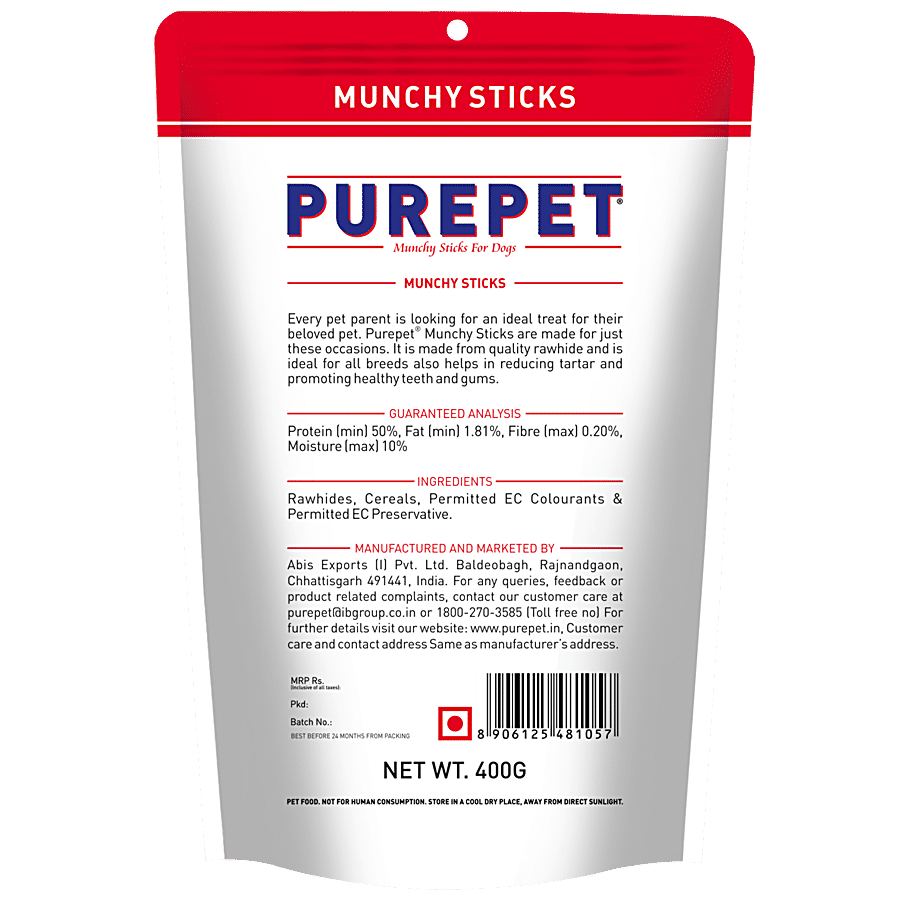 Purepet Mutton Flavour Munchy Sticks Dog Treats