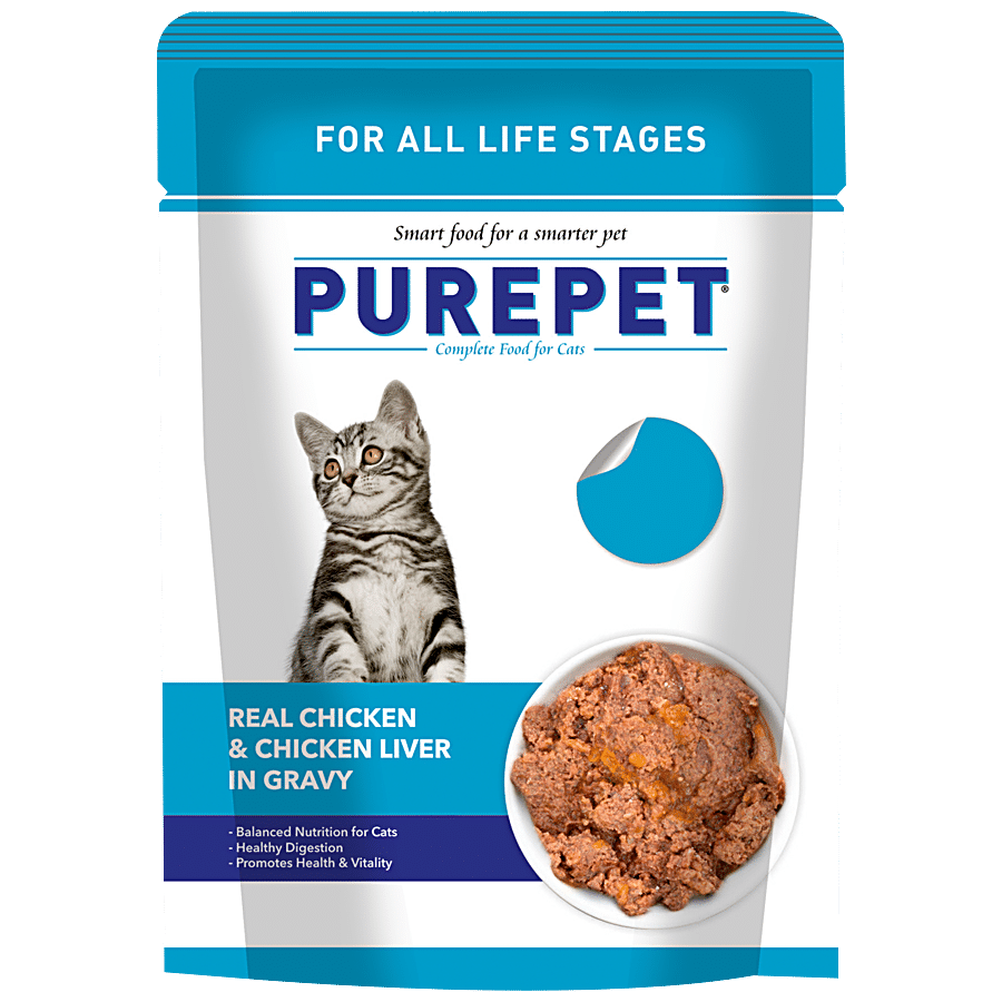 Purepet Wet Cat Food - Real Chicken & Chicken Liver In Gravy