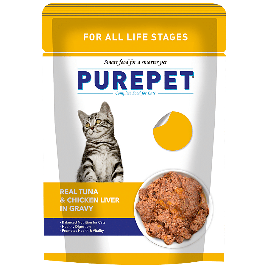 Purepet Wet Cat Food - Real Tuna & Chicken Liver In Gravy