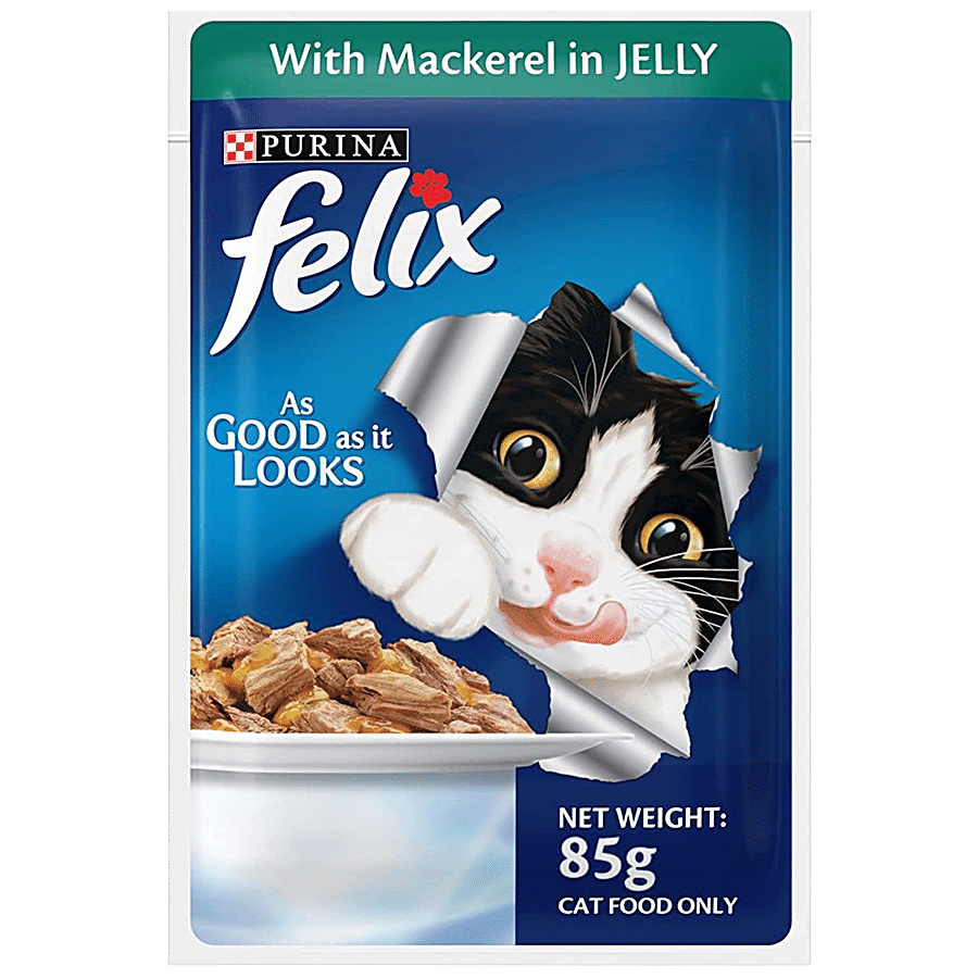 Purina Felix As Good As It Looks Wet Cat Food - Mackerel In Jelly