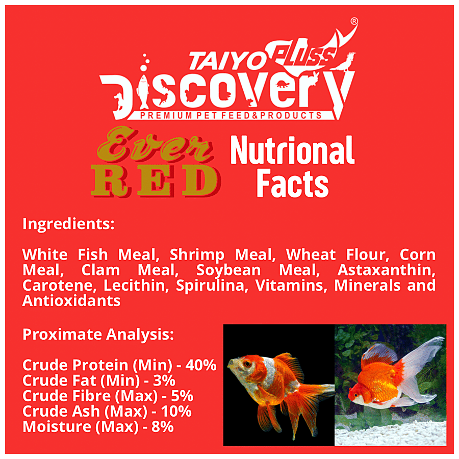 Taiyo Pluss Discovery Ever Red Gold Fish Food - Complete & Balanced Diet