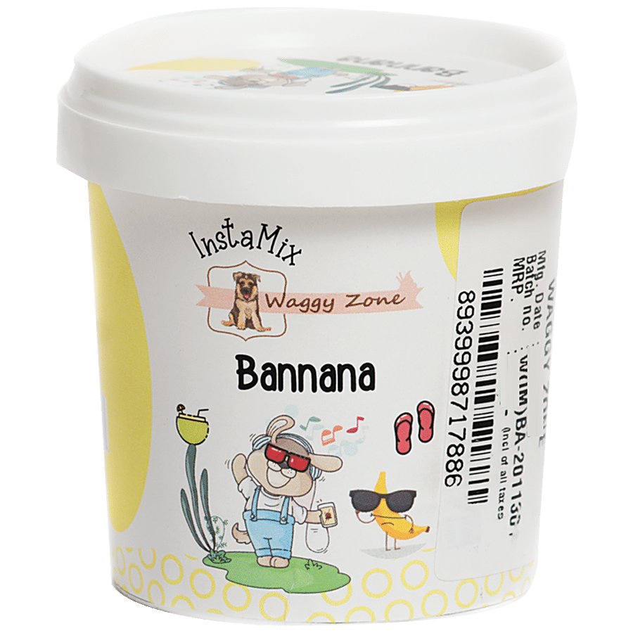 Waggy Zone Vegan Doggy Ice-Cream Insta Mix - Banana