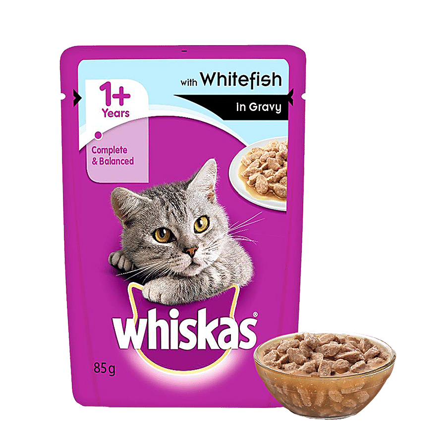 Whiskas Adult  (1+ Year) Wet Cat Food - Whitefish in Gravy