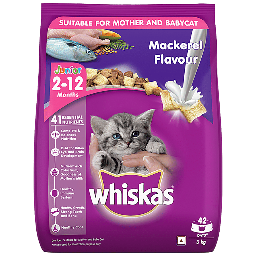 Whiskas Dry Cat Food For Mother & Babycat - Mackerel Flavour