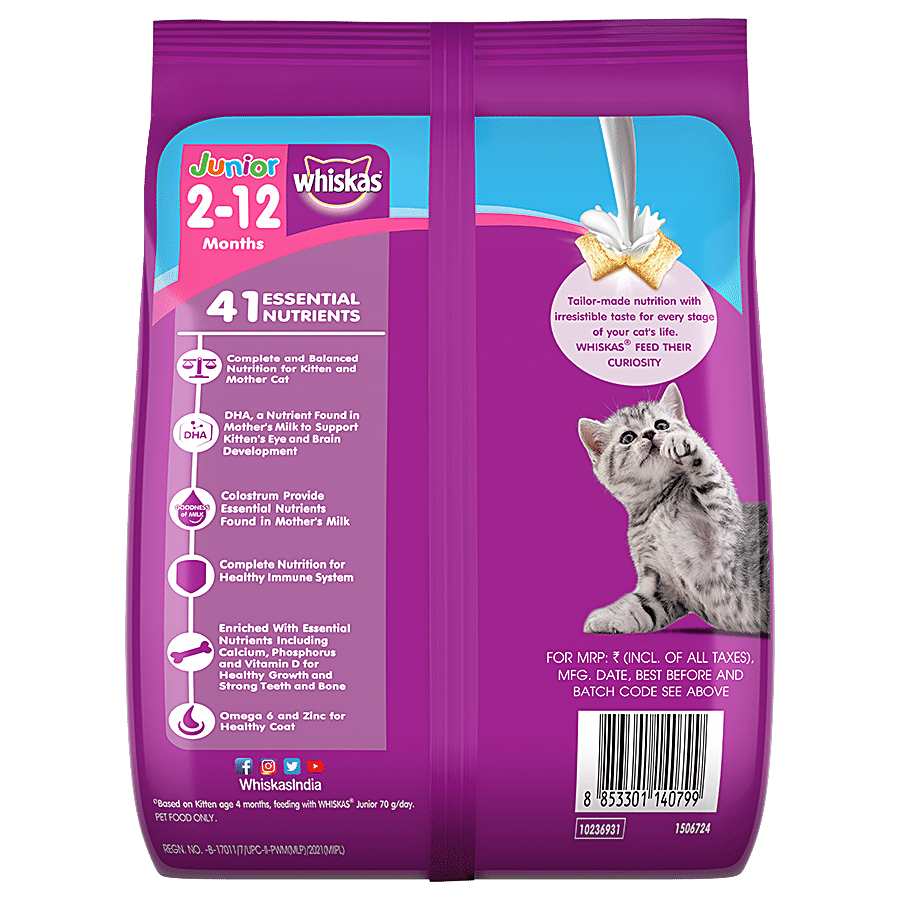 Whiskas Dry Cat Food - Junior Ocean Fish