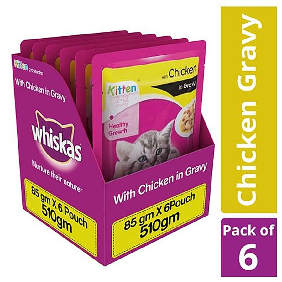 Whiskas Wet Cat Food - Chicken In Gravy For Kittens