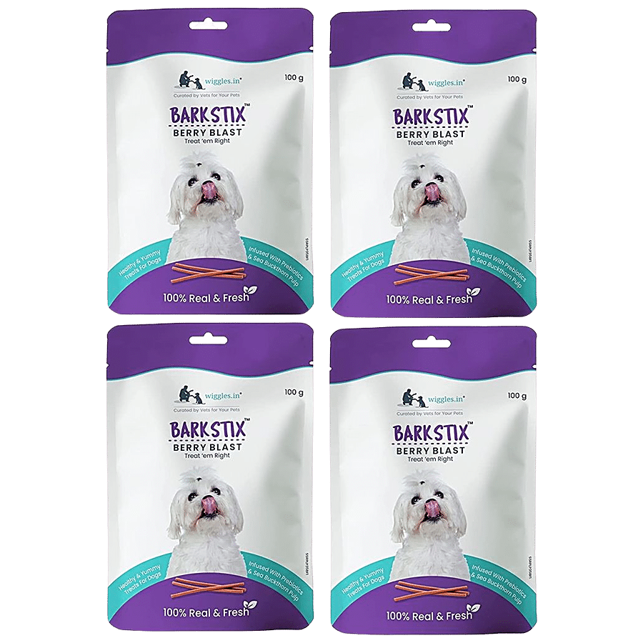 Wiggles.in Barkstix Dog Treats For Training Adult Puppies - Soft Chew Stick Hip