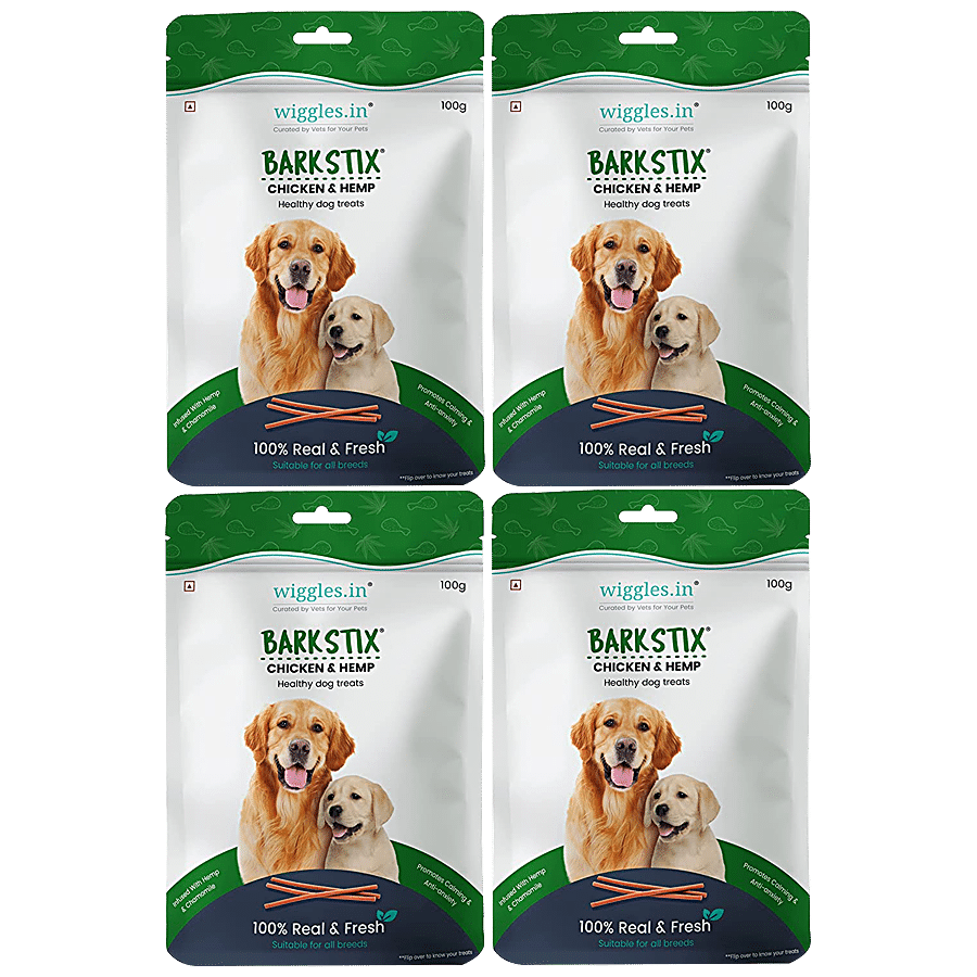 Wiggles.in Barkstix Dog Treats For Training Adult Puppies - Soft Chew Stick Hip