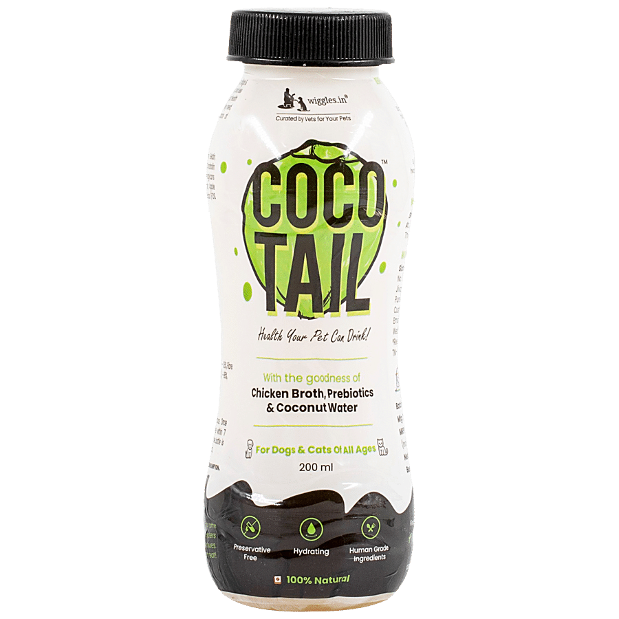 Wiggles.in Cocotail Nutrition Drink For Dogs Cats - Detoxify Liver Kidney