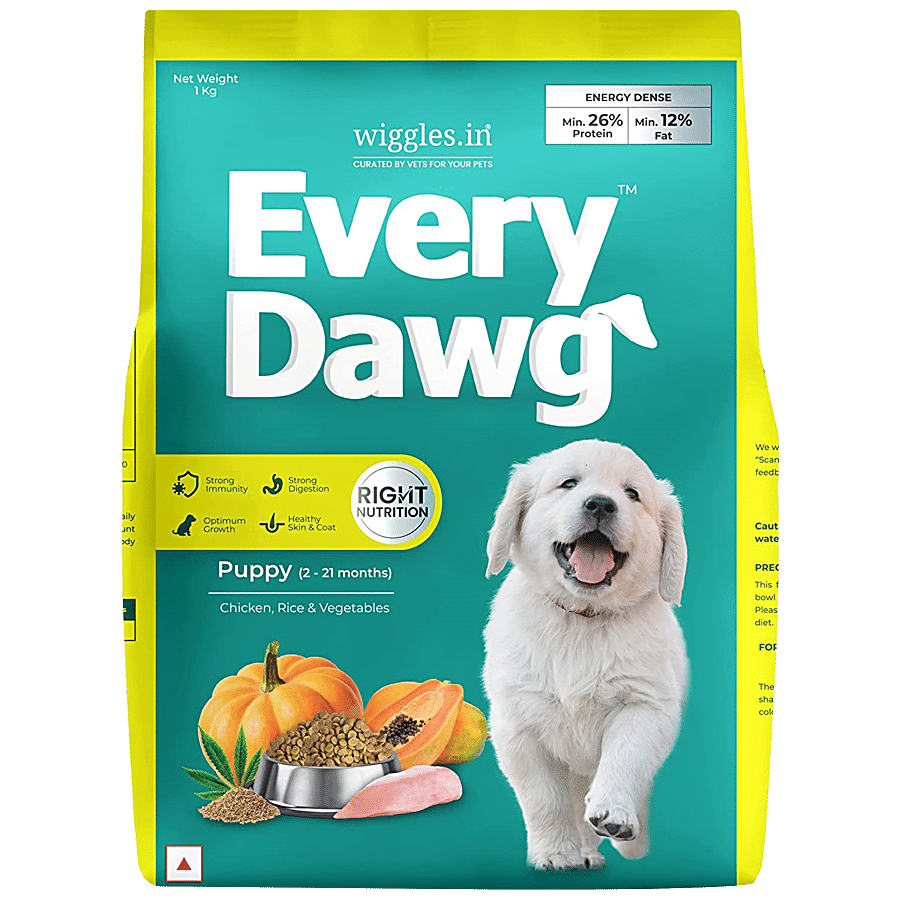 Wiggles.in EveryDawg Puppy Food Dry Dog - 2-21 Months