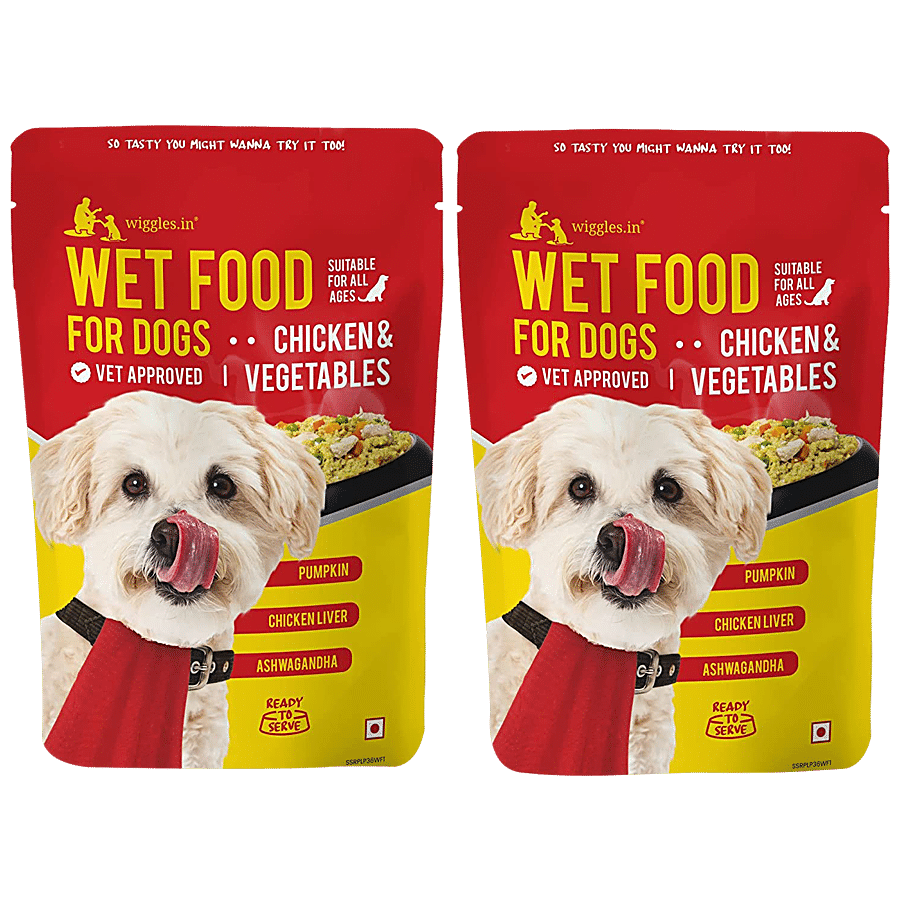 Wiggles.in Wet Dog Food - Chicken Vegetable Gravy Puppy Adult Senior Pets