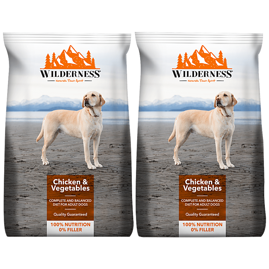 Wilderness Chicken & Vegetables Adult Dog Food - Provides Balanced Nutrition