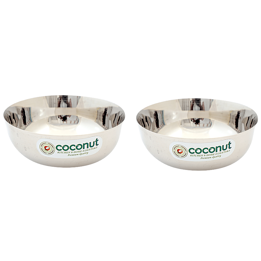 Coconut Stainless Steel C19 Bowl/Vati- Premium