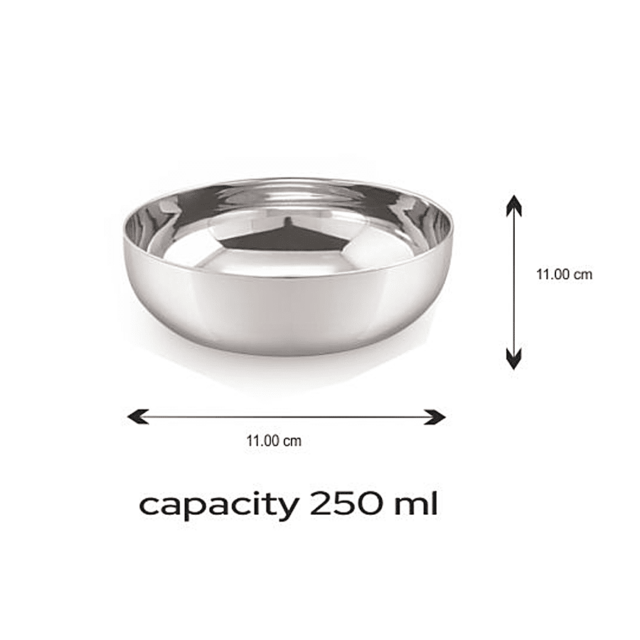 Neelam Stainless Steel J.K. Halwa/Pudding Plate/Bowl - Durable