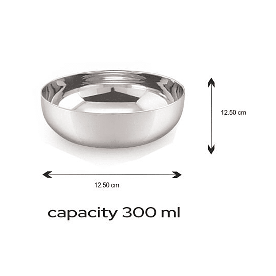 Neelam Stainless Steel J.K. Halwa/Pudding Plate/Bowl - Durable