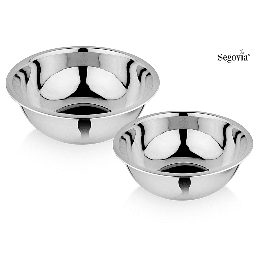 Segovia Steel Premium Quality Mixing/Serving Bowl Set - Large