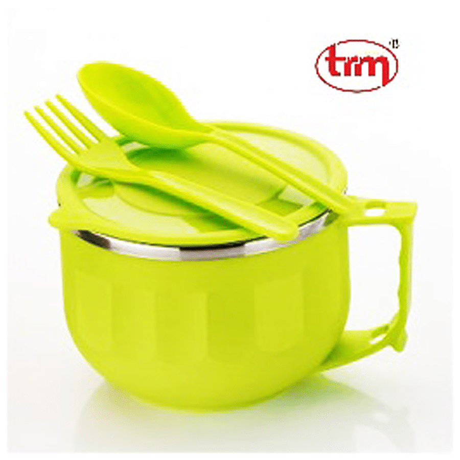 Trm Multi-Use/Maggie Noodle Soup Bowl With Lid & Spoon Holder - Insulated Stainless Steel