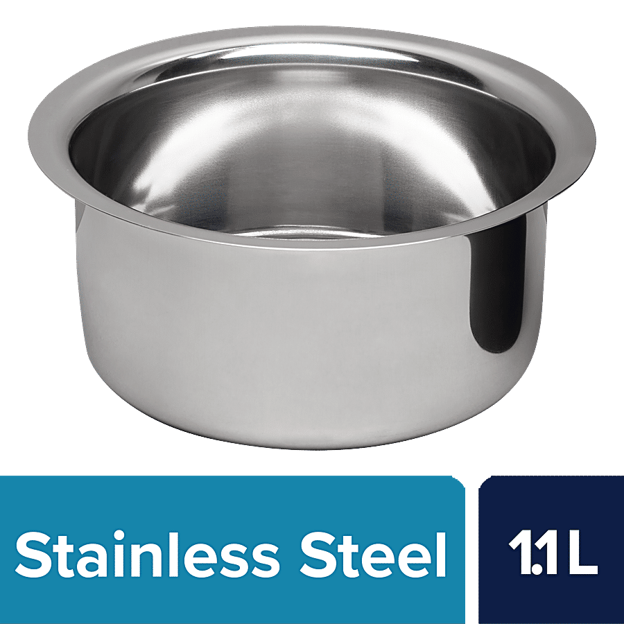 bb home Stainless Steel Flat Bottom Tope - Size 10