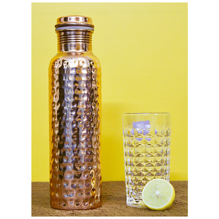 Decan Copper Hammered Water Bottle