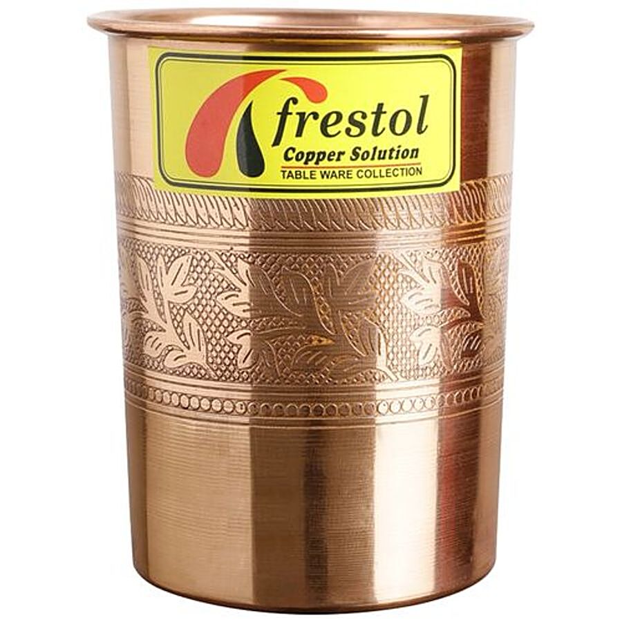 Frestol Copper Water Glass - Embossed