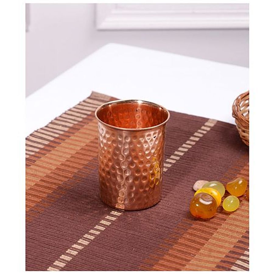 Frestol Copper Water Glass - Hammered