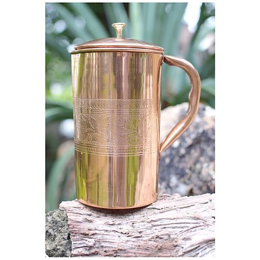 Frestol Copper Water Jug - Embossed