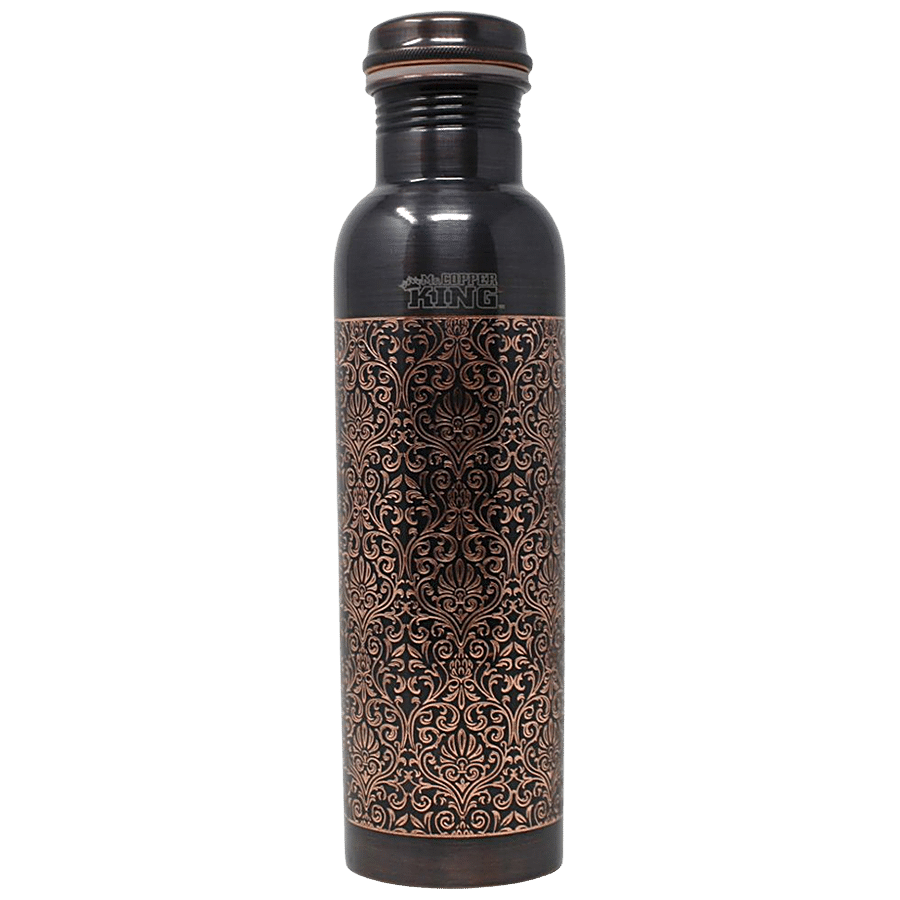 Mr. Copper King Antique Engraved Pure Copper Water Bottle