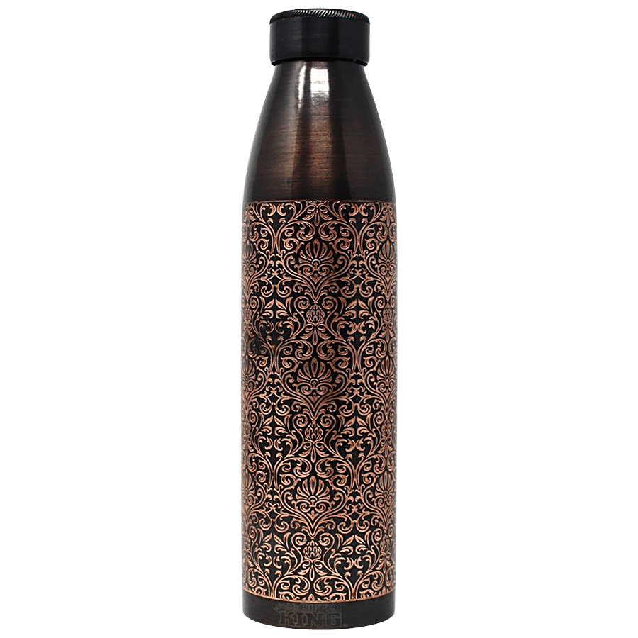 Mr. Copper King Antique Engraved Pure Copper Water Bottle - Doctoro