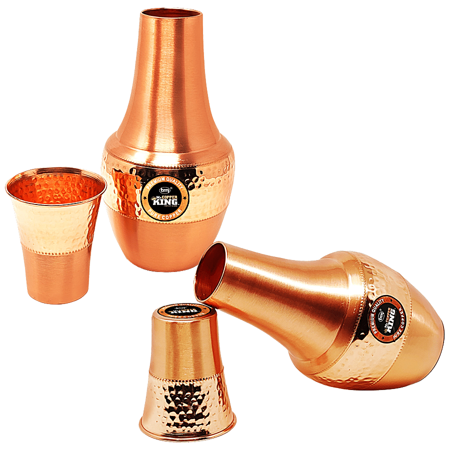 Mr. Copper King Copper Surahi Jug Bottle - Tabletop