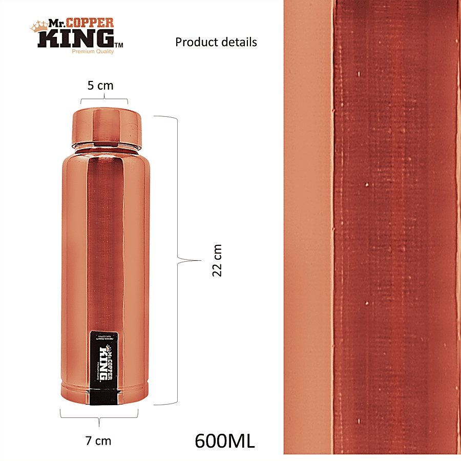 Mr. Copper King Pure Copper Water Bottle - Premium Quality