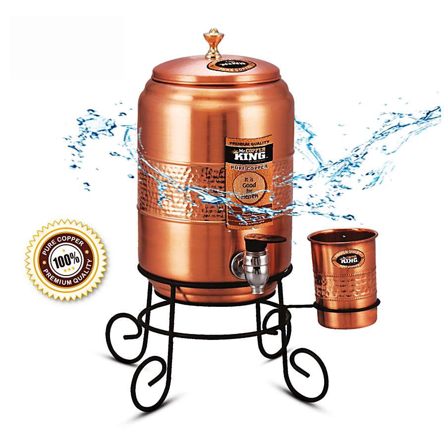 Mr. Copper King Water Tank Matka With Stand -  Increases Immunity