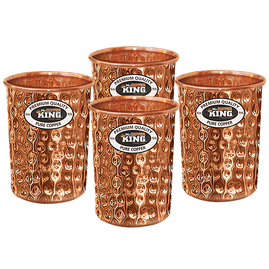 Mr.Copper King Copper Glass Tumbler - Hammered