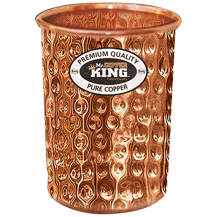 Mr.Copper King Copper Glass Tumbler - Hammered