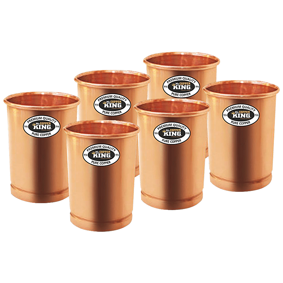 Mr.Copper King Copper Glass Tumbler - Plain