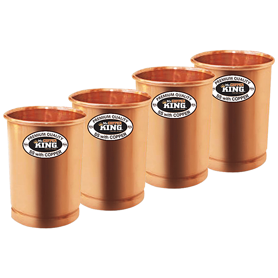 Mr.Copper King Copper Glass Tumbler - Plain