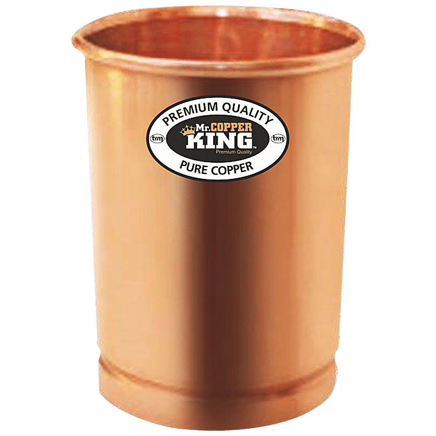 Mr.Copper King Copper Glass Tumbler - Plain