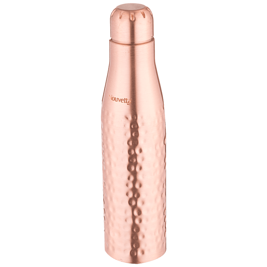 Nouvetta Hammered Pure Copper Bottle - Functional