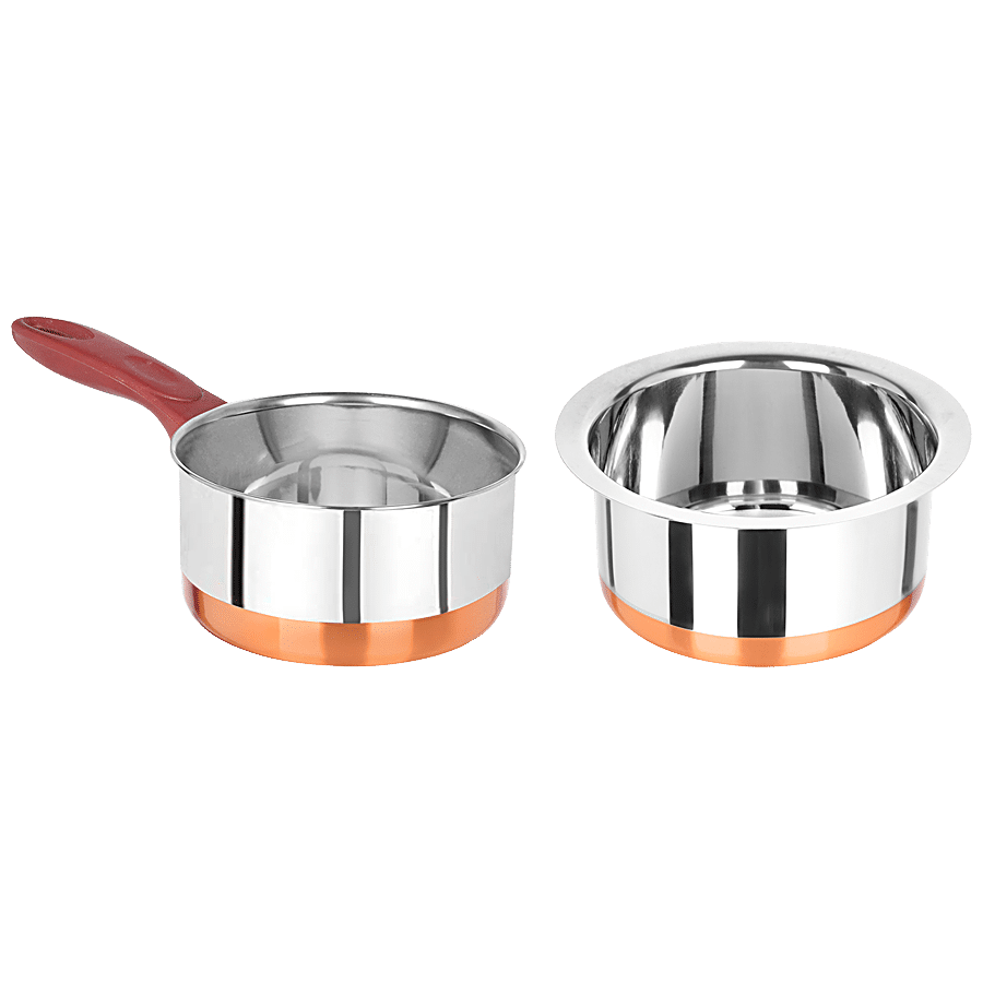 Omega Stainless Steel Copper Bottom Cookware Set - Deluxe